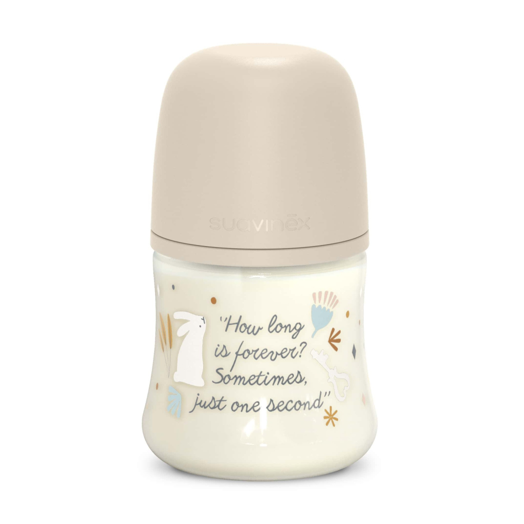 Пляшечка для годування Suavinex Wonderland 150 мл, фізіологічна, повільний потік, бежева (308746) - зображення 2