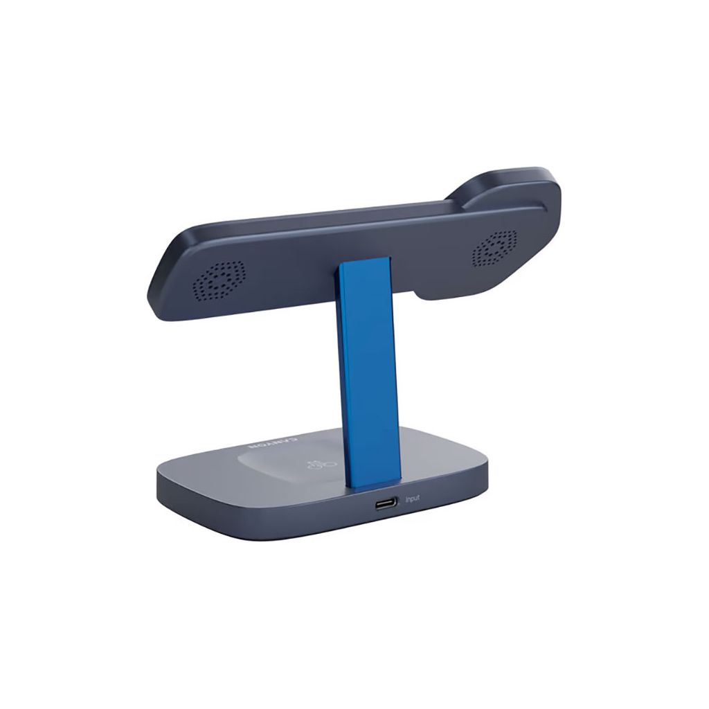 Зарядний пристрій Canyon wireless charger HEXAGON WCS-310 3in1 DarkGrey/Blue (CNS-WCS310DGBL) - зображення 3
