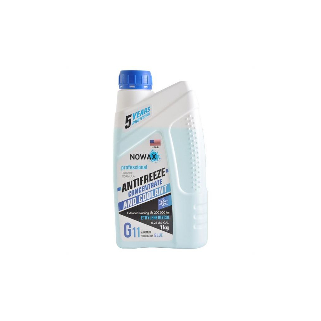 Антифриз NOWAX BLUE G11 концентрат 1кг (NX01011) - изображение 1