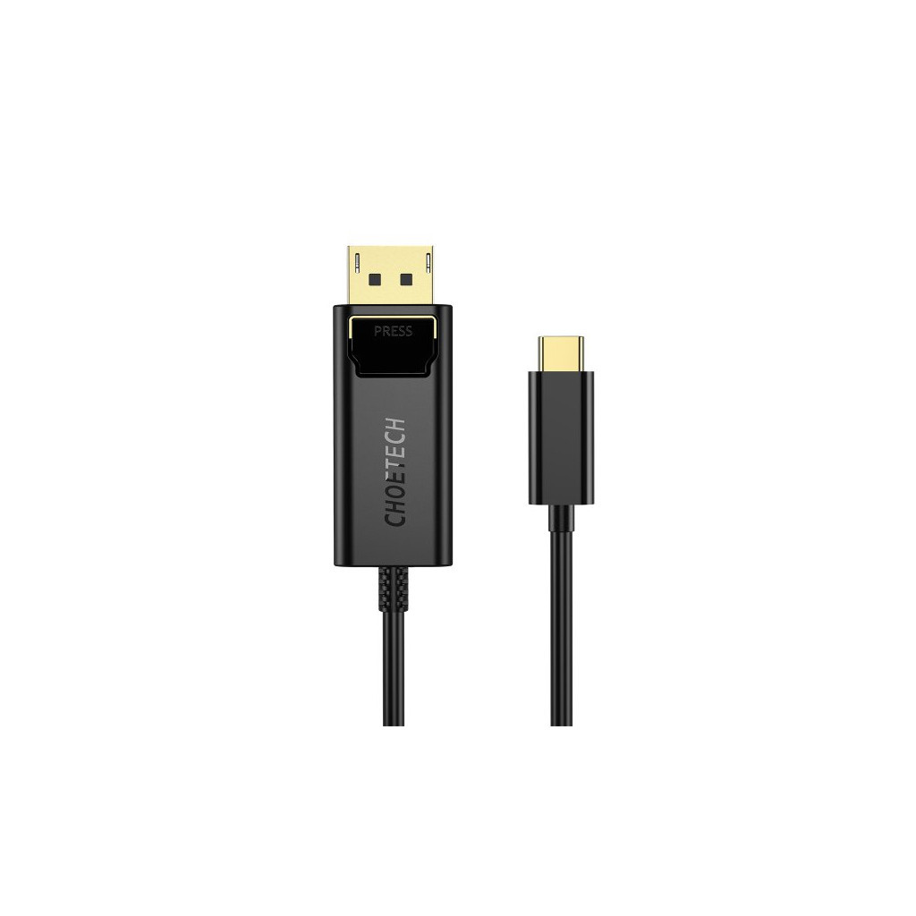 Кабель мультимедійний USB-C to DisplayPort 1.8m 4K 60Hz Choetech (XCP-1801BK) - изображение 2
