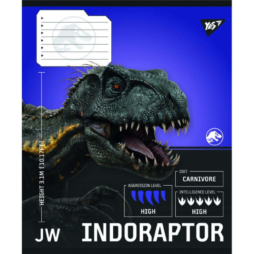 Зошит Yes JURASSIC WORLD Strength and Power А5 24 аркушів клітинка (767668) - зображення 2