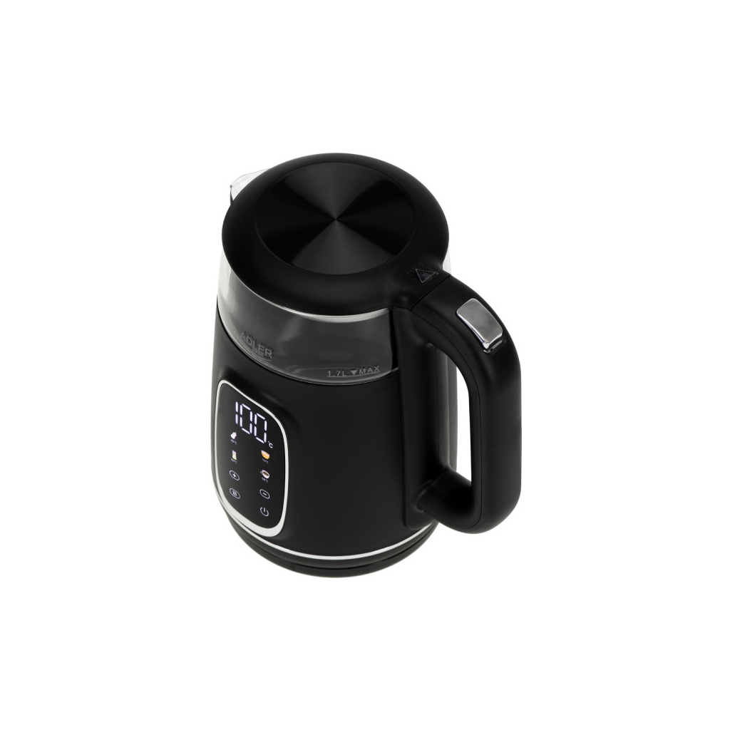 Електрочайник Adler AD 1305 black silver - зображення 2
