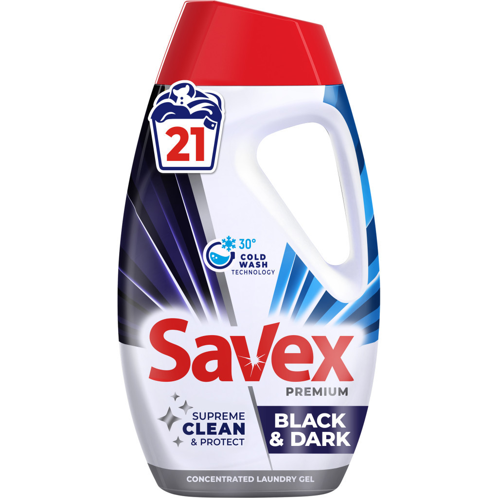 Гель для прання Savex Premium Black & Dark 945 мл (3800024047862) - зображення 1