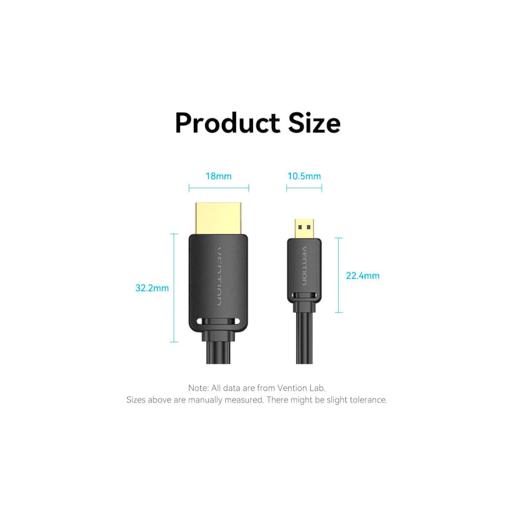 Кабель мультимедійний HDMI to Micro HDMI 1.5m V2.0 4K 60Hz 18Gbps HDR Dolby Vention (AGIBG) - изображение 7