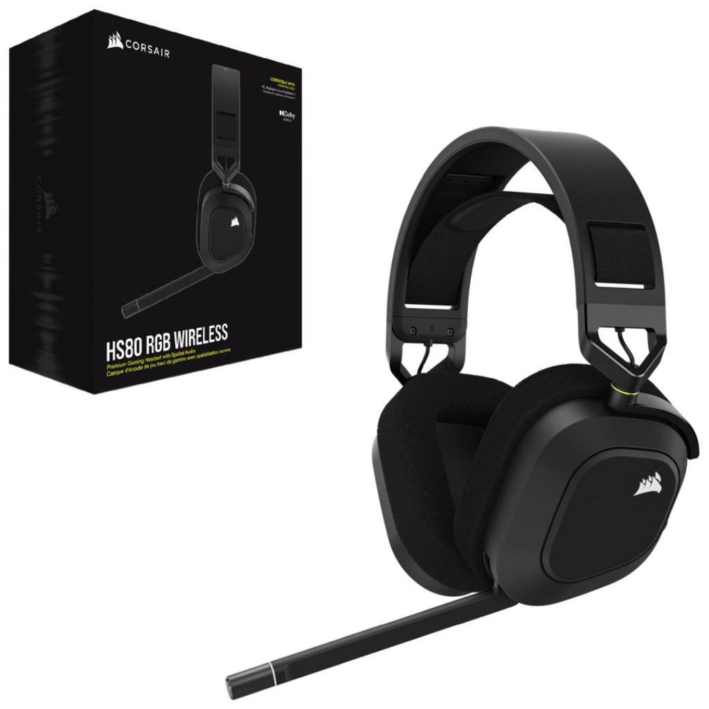 Навушники Corsair HS80 RGB Wireless Carbon (CA-9011235-EU) - зображення 7