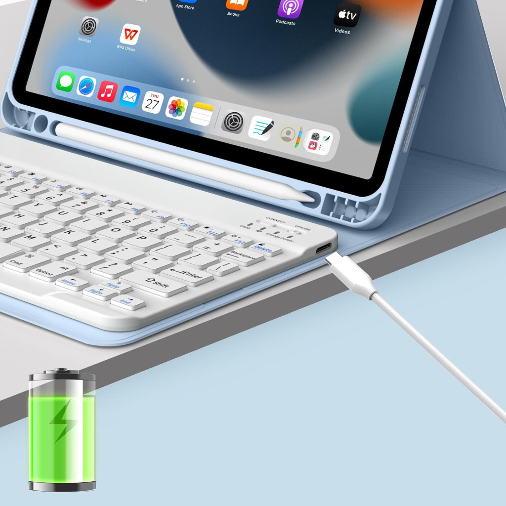 Чохол до планшета BeCover Keyboard Apple iPad Air 11" M2/M3 (2024/2025) Light Blue (711397) - зображення 4