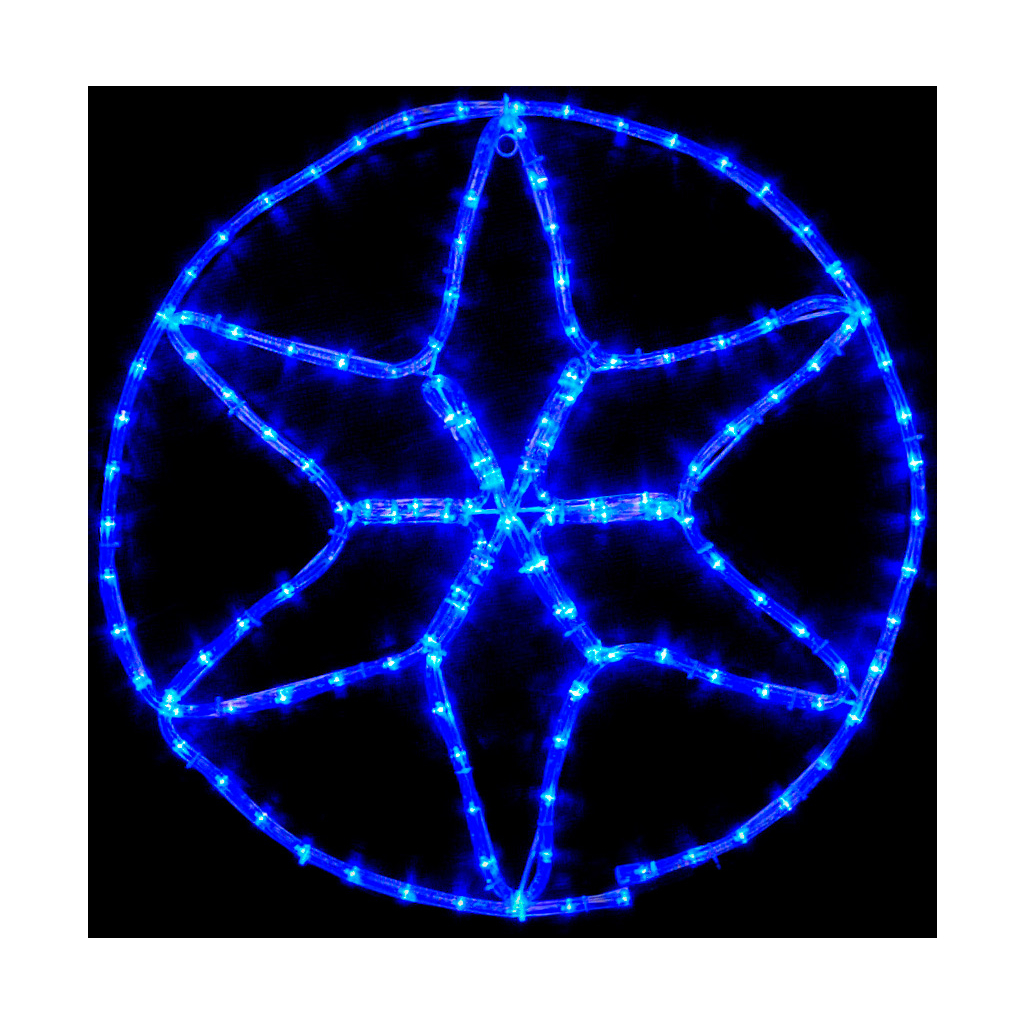 Гірлянда Delux Motif flash Star 60 х 60 см синій P44 EN (90012984) - зображення 1