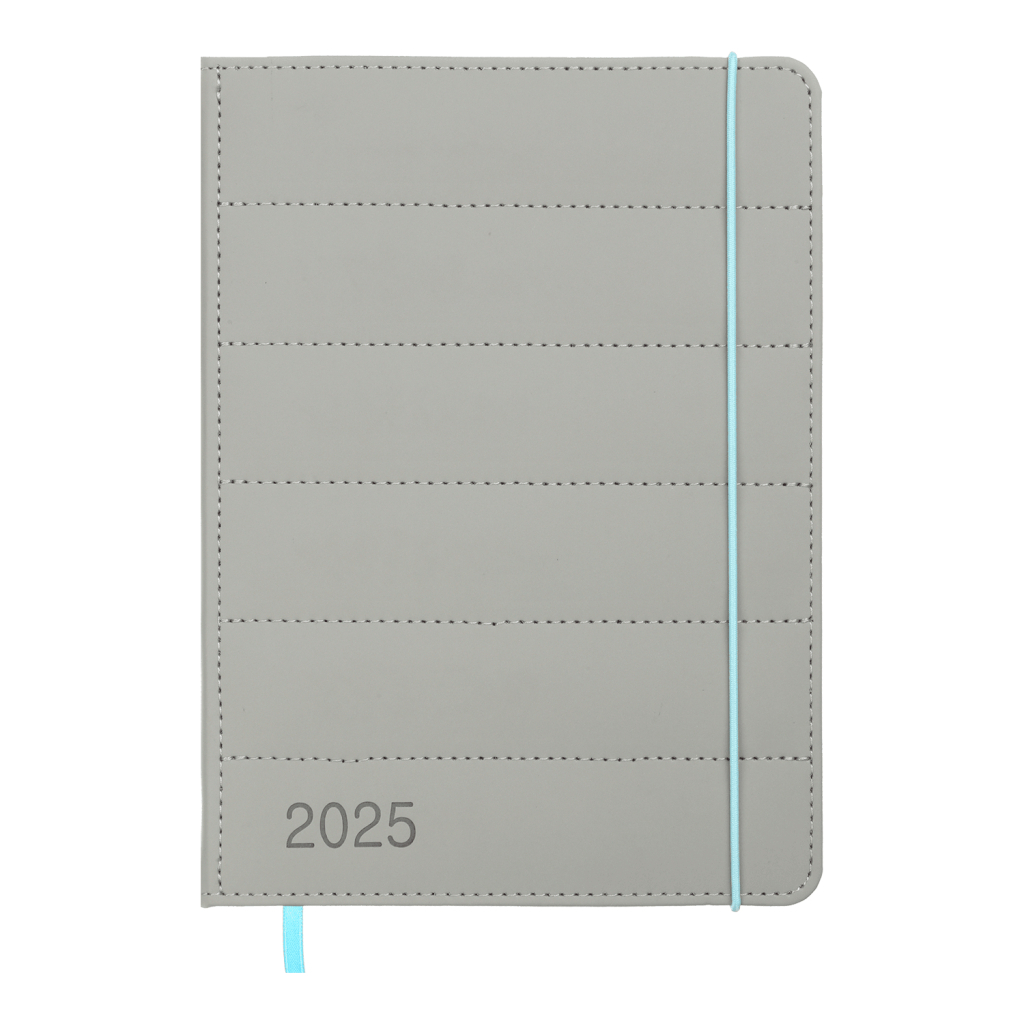 Тижневик Buromax датований 2025 AURA, А5 сірий (BM.21100-09) - изображение 1