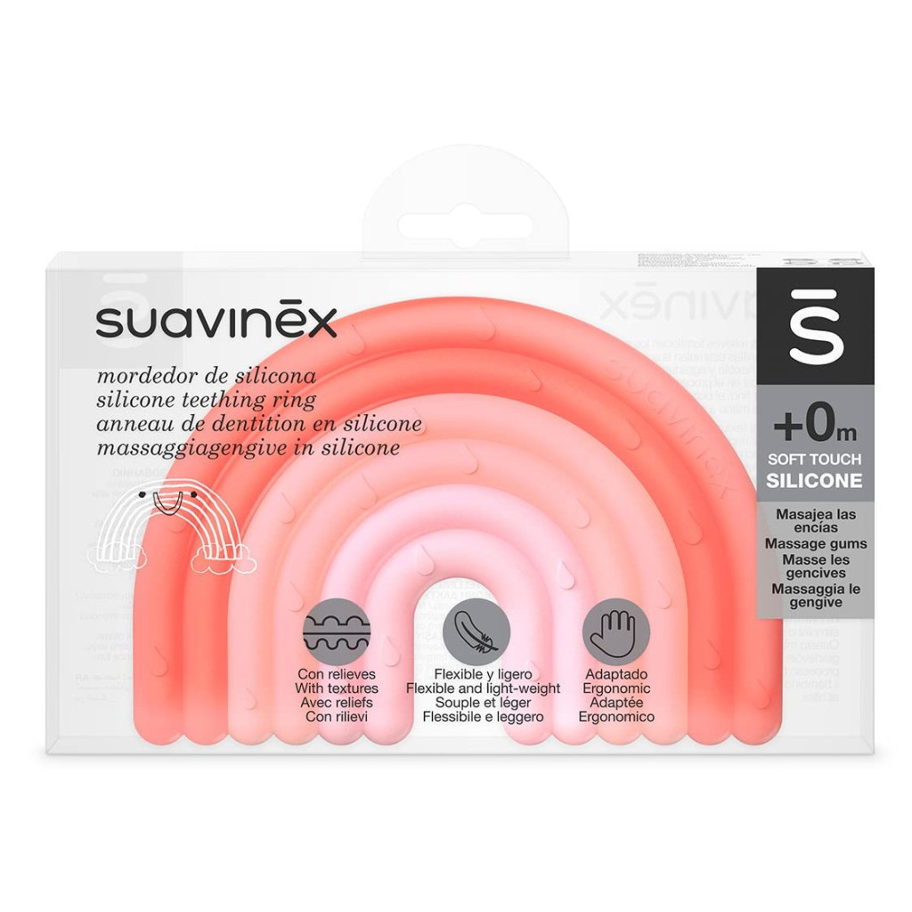 Прорізувач Suavinex силіконовий з бульбашками/рожевий (401434) - зображення 2