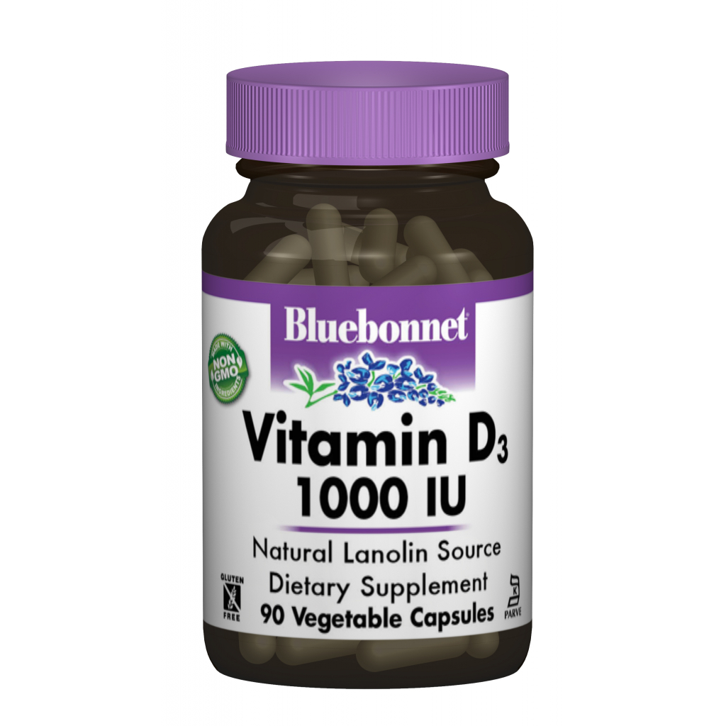 Вітамін Bluebonnet Nutrition Вітамін D3 1000IU, 90 вегетаріанських капсул (BLB0311) - зображення 1