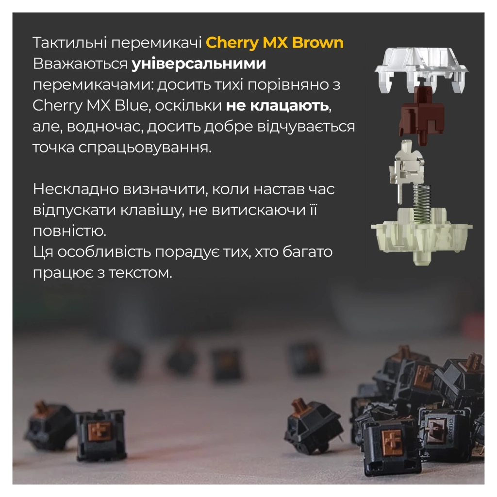 Клавіатура Ducky One 3 TKL Cherry MX Brown RGB UA USB Black (DKON2187ST-BUAPXCLAWSC1) - зображення 5