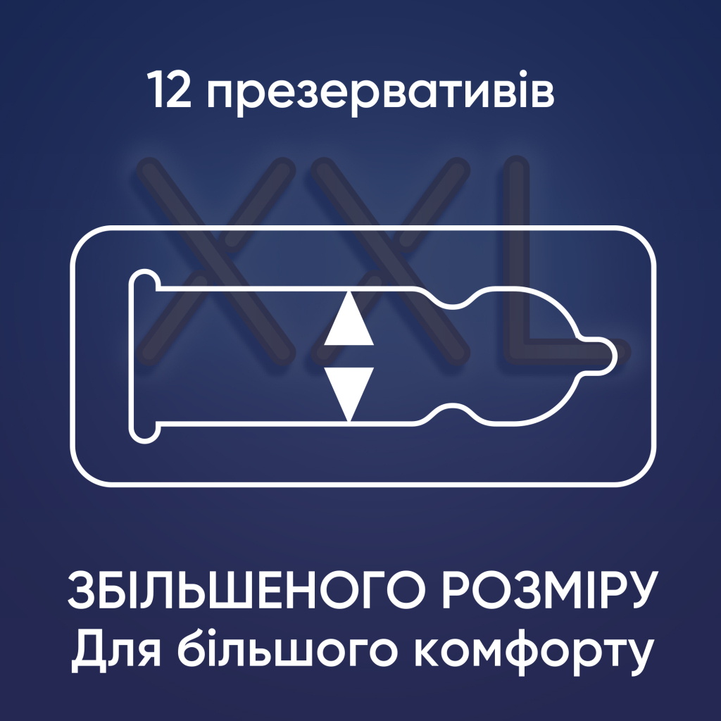 Презервативи Contex Extra Large збільшеного розміру з силіконовою змазкою 12 шт. (5060040302231) - зображення 2