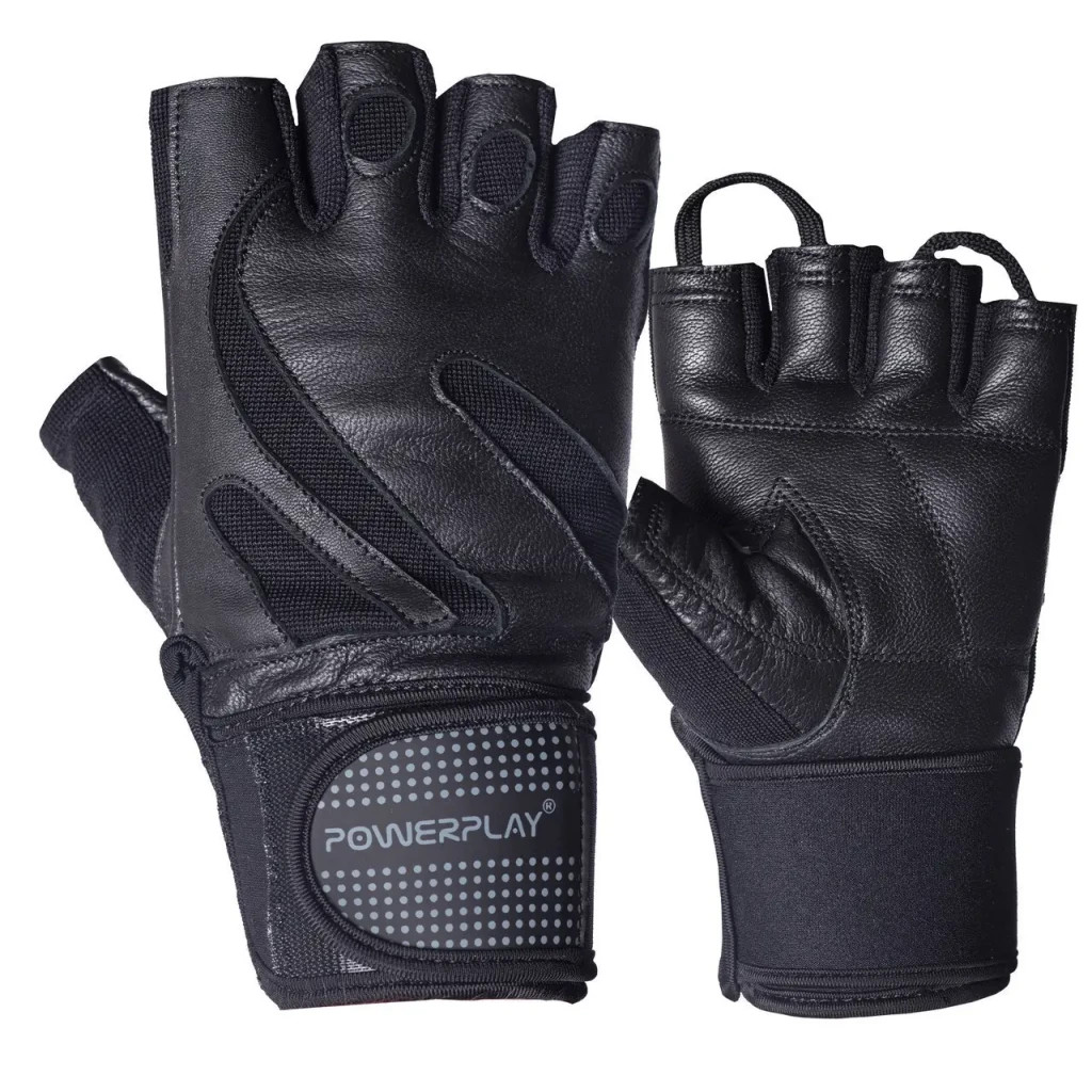 Рукавички для фітнесу PowerPlay 1064 Чорні XL (PP_1064_XL_Black) - зображення 1