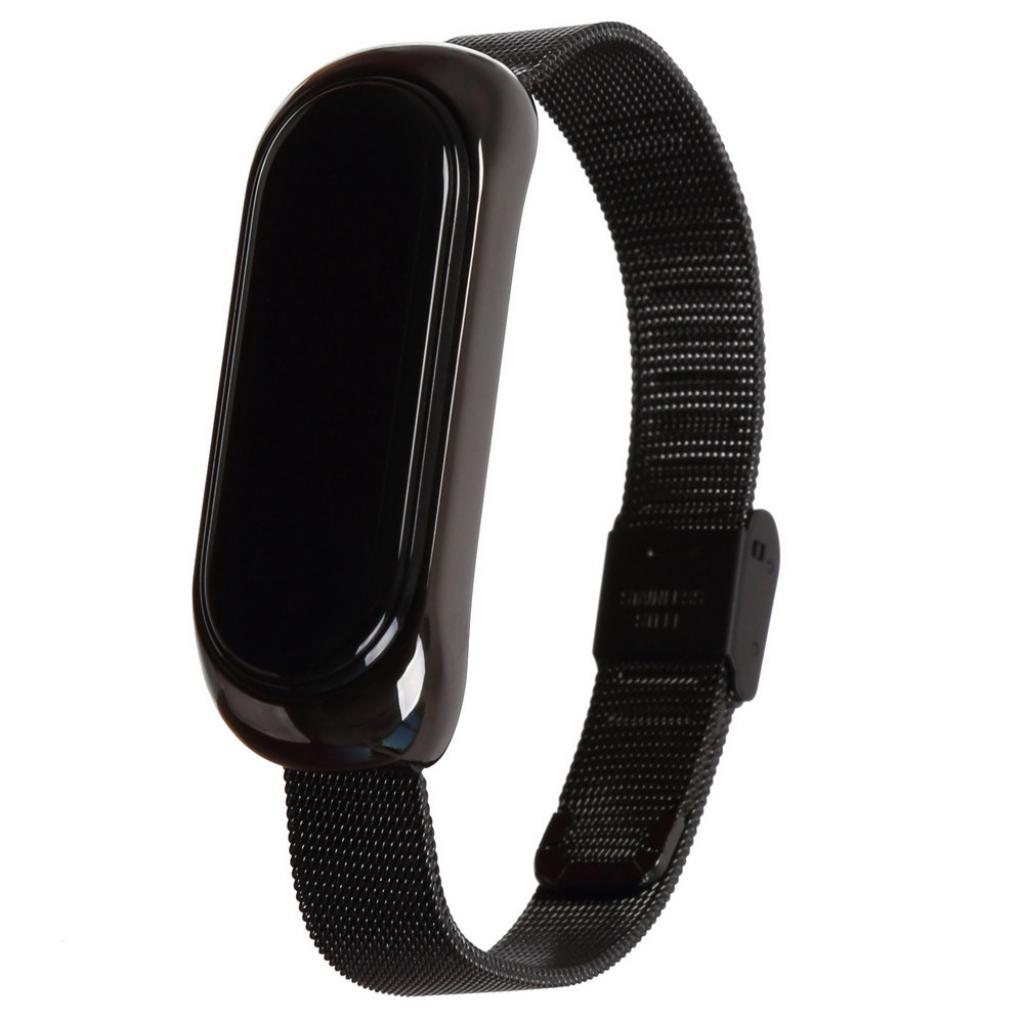 Ремінець до фітнес браслета BeCover Metal для Xiaomi Mi Smart Band 5 Black (705146) - зображення 2