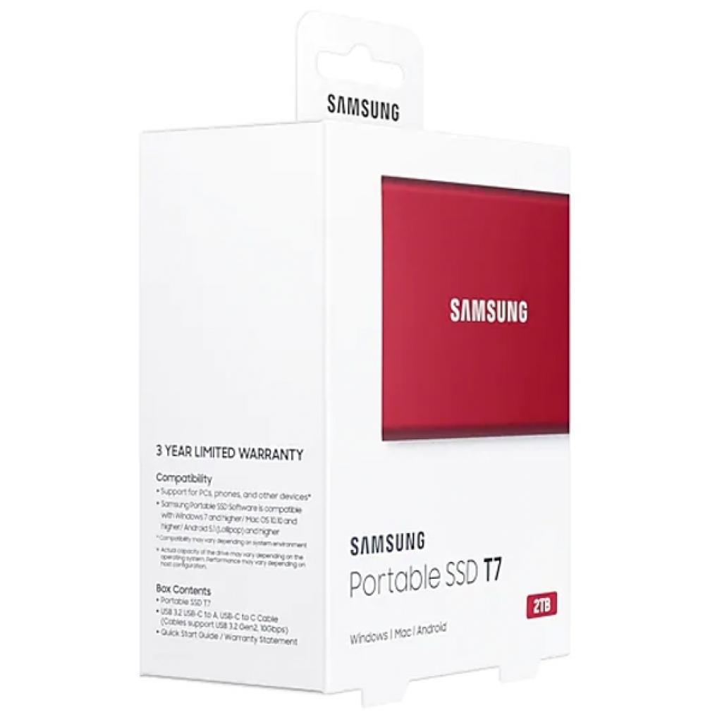 Накопичувач SSD USB 3.2 2TB T7 Samsung (MU-PC2T0R/WW) - изображение 8