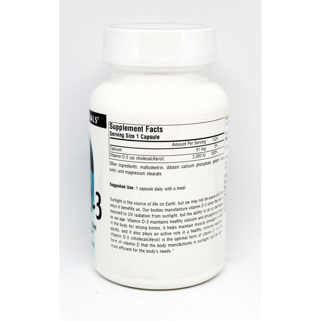 Вітамін Source Naturals Вітамін D-3 2000IU, 100 капсул (SN2144) - зображення 2