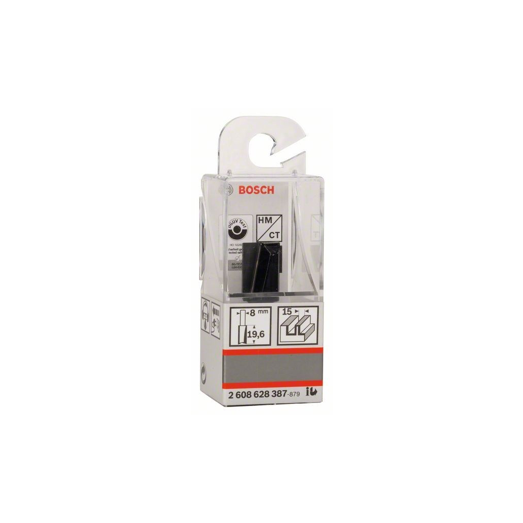 Фреза Bosch Professional пазова з двома лезами, Std, S8, D15, L20 (2.608.628.387) - зображення 6