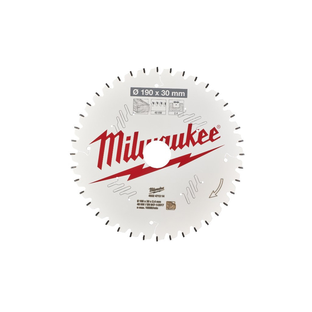 Диск пильний Milwaukee пиляльний PFTE 190х30х2,4мм, 40 зуб. (4932471314) - зображення 2