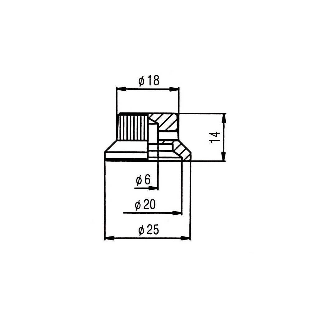 Ручка для потенціометра Paxphil Hat Control Knob Screw Type (Chrome) (NS007 CR) - зображення 5