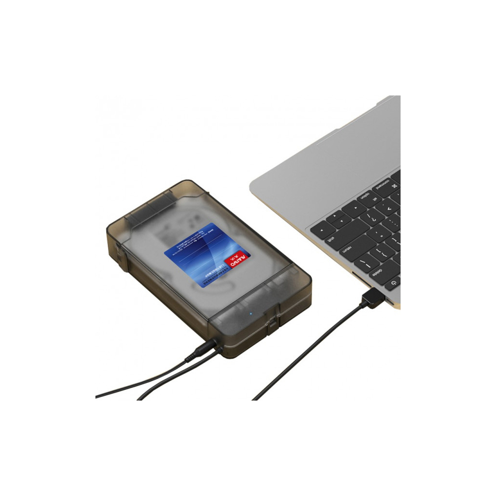 Кишеня зовнішня Maiwo K104A USB 3.0 - SATA III, с блоком питания 12В/2А (K10435) - зображення 5