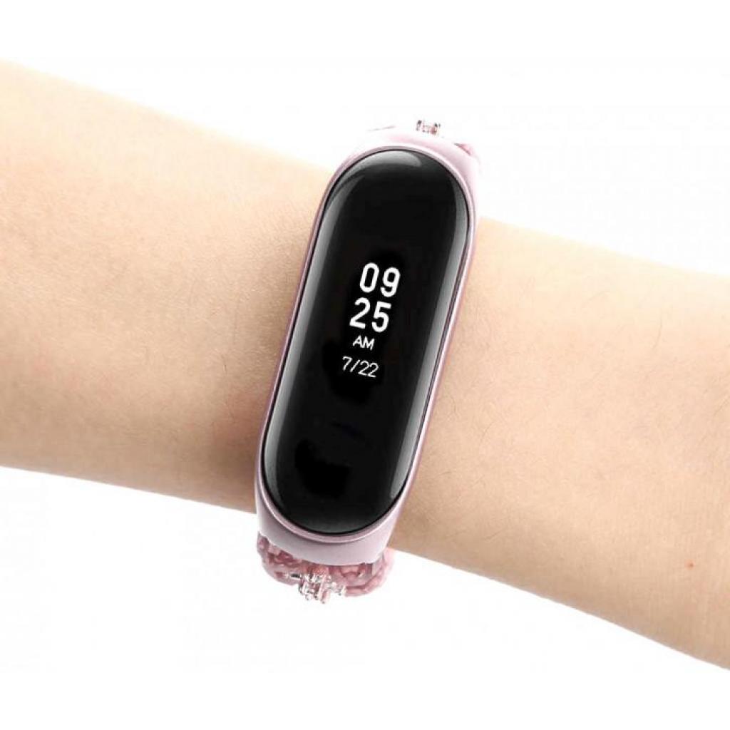 Ремінець до фітнес браслета XoKo Decorative для Xiaomi Mi Band 3/4 Pink (XK-XM-NG-Pink) - зображення 3
