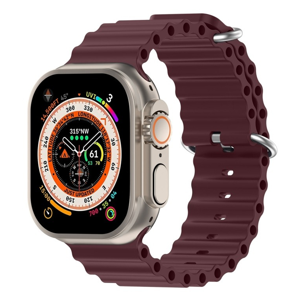 Ремінець до смарт-годинника Armorstandart Ocean Band для Apple Watch 49/46/45/44/42 (Series 1-3) Wine Red (ARM74250) - зображення 2