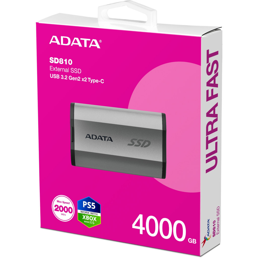 Накопичувач SSD USB 3.2 4TB ADATA (SD810-4000G-CSG) - зображення 6