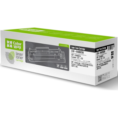 Картридж ColorWay для HP LJ 1100 (C4092A)/Canon EP-22 (CW-H4092N/CW-H4092M) - зображення 1