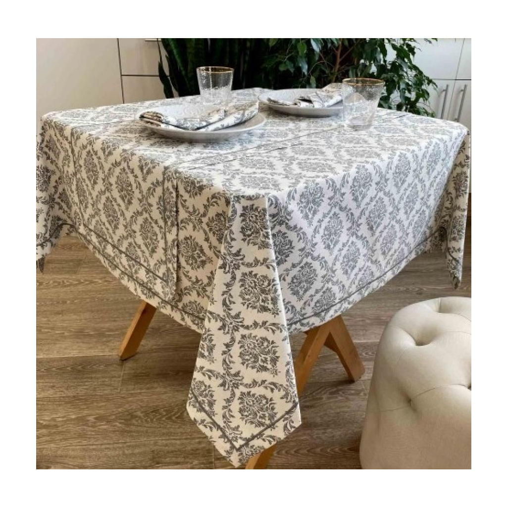 Скатертина Прованс Avantime Версаль Сірий 220х132 см (17293) - зображення 1
