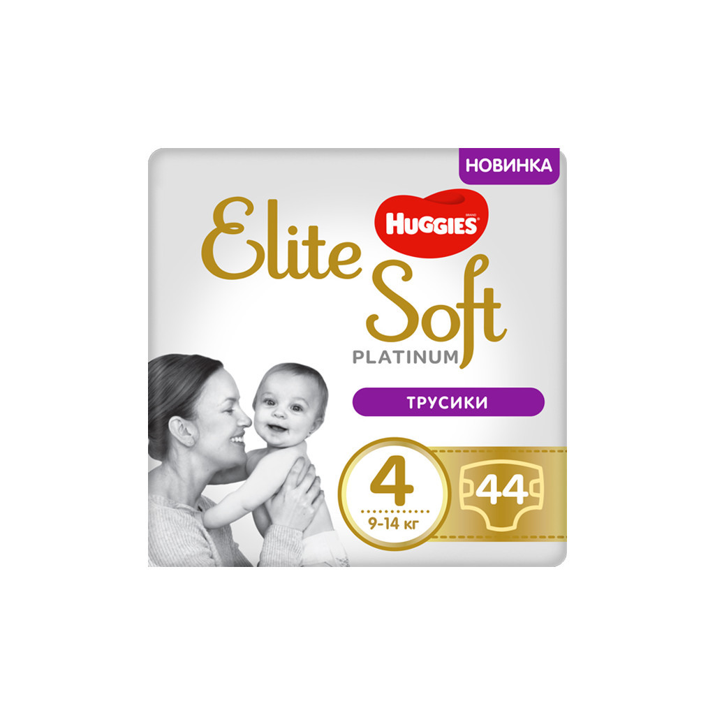 Підгузки Huggies Elite Soft Platinum Mega 4 (9-14 кг) 44 шт (5029053548821) - зображення 1