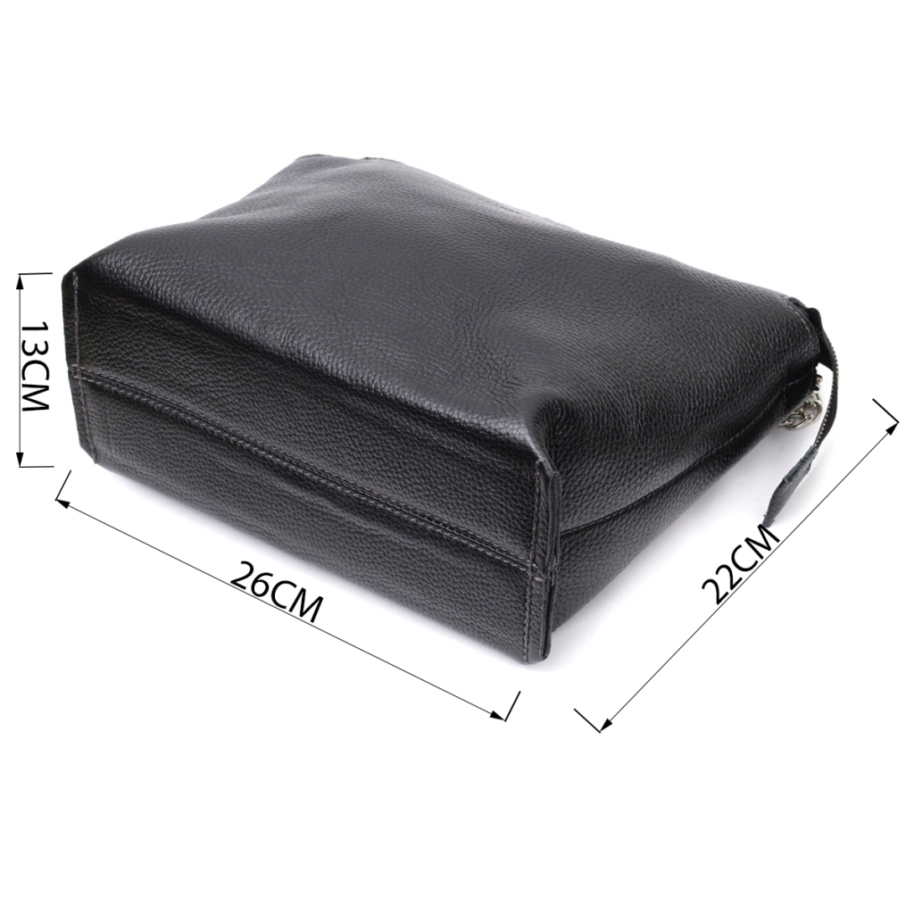 Сумка Grande Pelle З натуральної шкіри Чорна (11655) - зображення 3