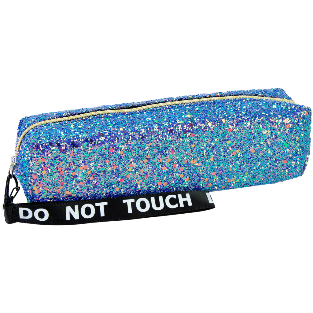 Пенал Cool For School з блискітками та ремінцем на карабіні 1 відділення синій (CF87034) - зображення 1