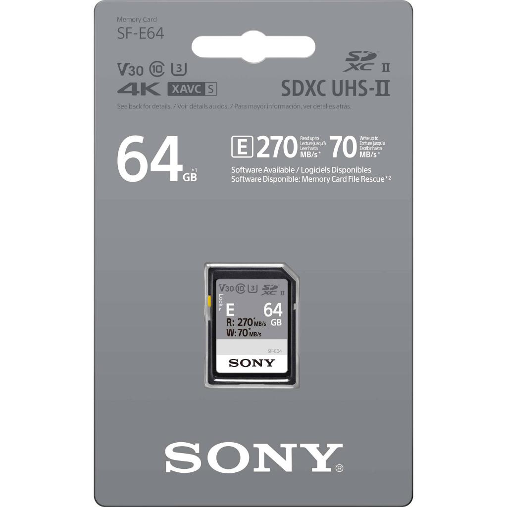 Карта пам'яті Sony 64GB SDXC class 10 UHS-II U3 V30 Entry (SFE64.AE) - зображення 2