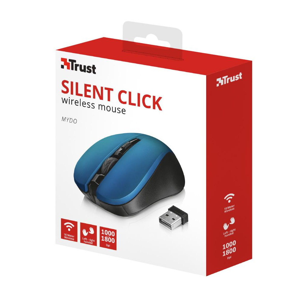 Мишка Trust Mydo Silent wireless mouse blue (21870) - зображення 5