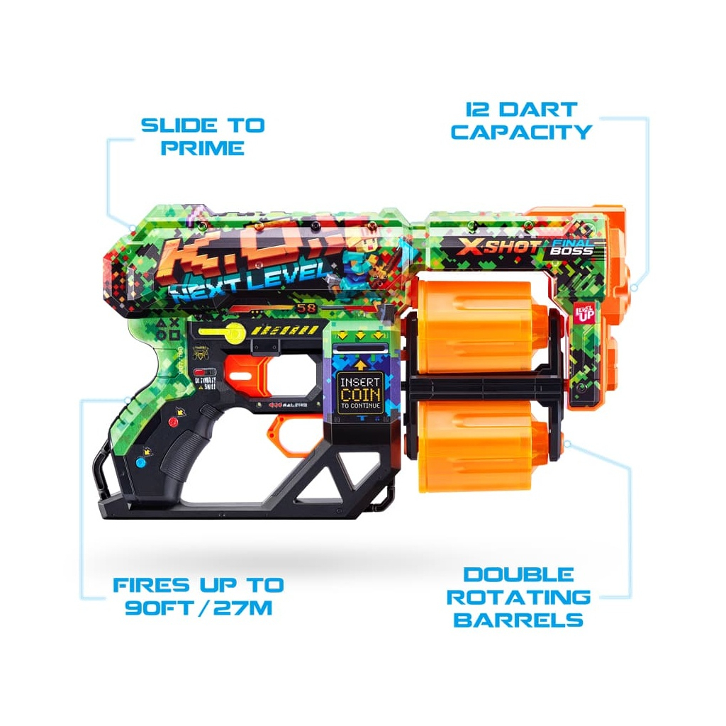 Іграшкова зброя Zuru X-Shot Швидкострільний бластер Skins Dread К.О. (12 патронів) (36517B) - зображення 6