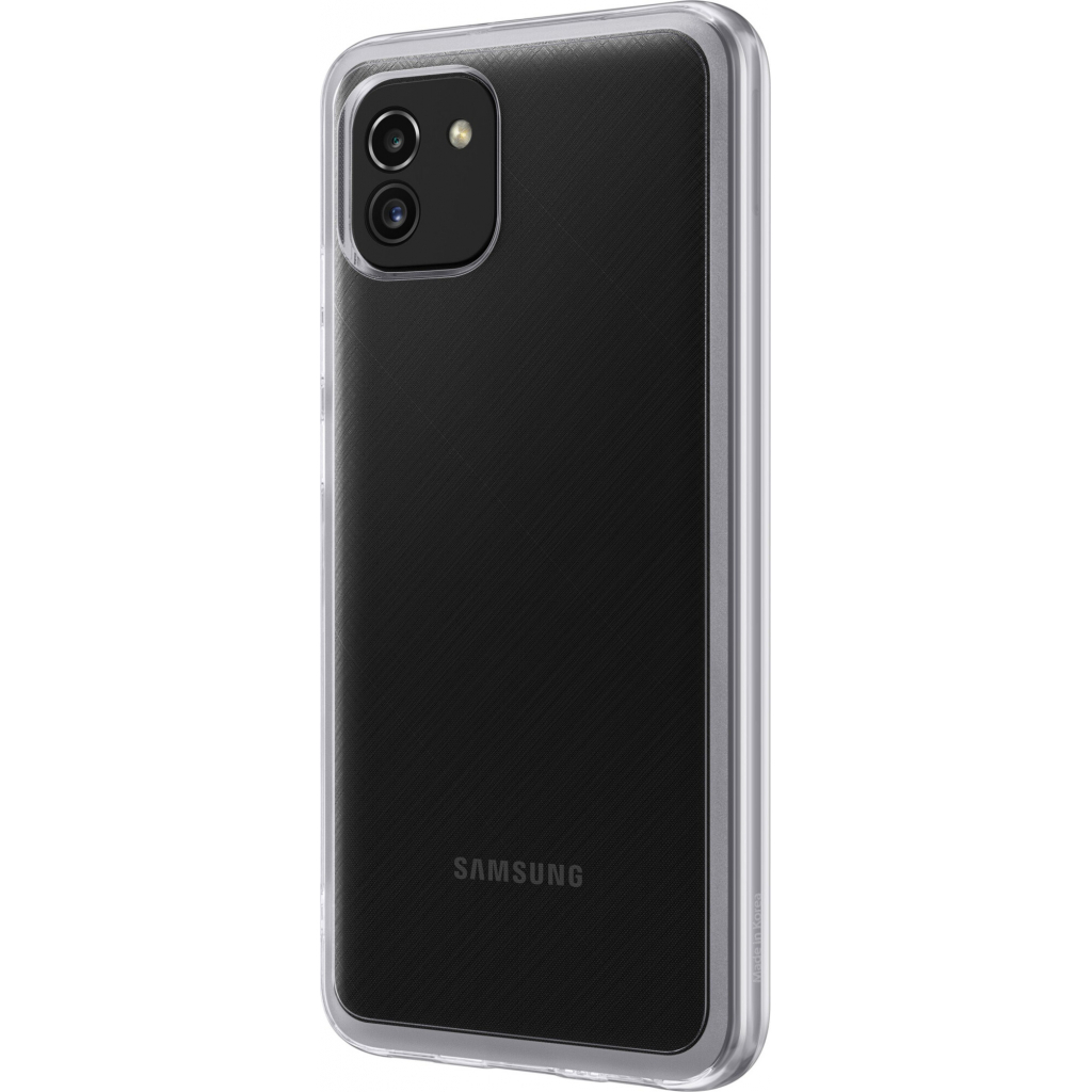 Чохол до мобільного телефона Samsung A03 Soft Clear Cover Transparent (EF-QA035TTEGRU) - зображення 4