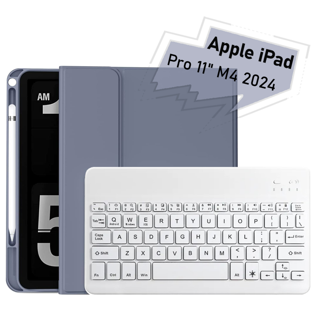 Чохол до планшета BeCover with keyboard Apple iPad Pro 11" M4 2024 Purple (713002) - изображение 1