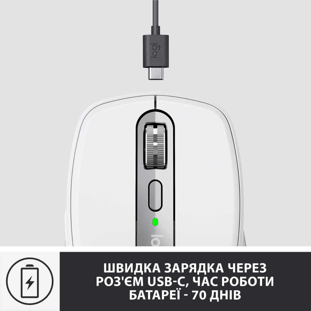 Мишка Logitech MX Anywhere 3 Performance for Business Wireless Pale Grey (910-006216) - зображення 5