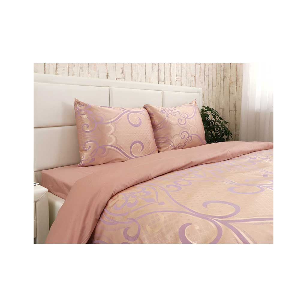 Постільна білизна Руно Beige сатин набивна полуторна (677.137АЖ_Бежевий) - зображення 2