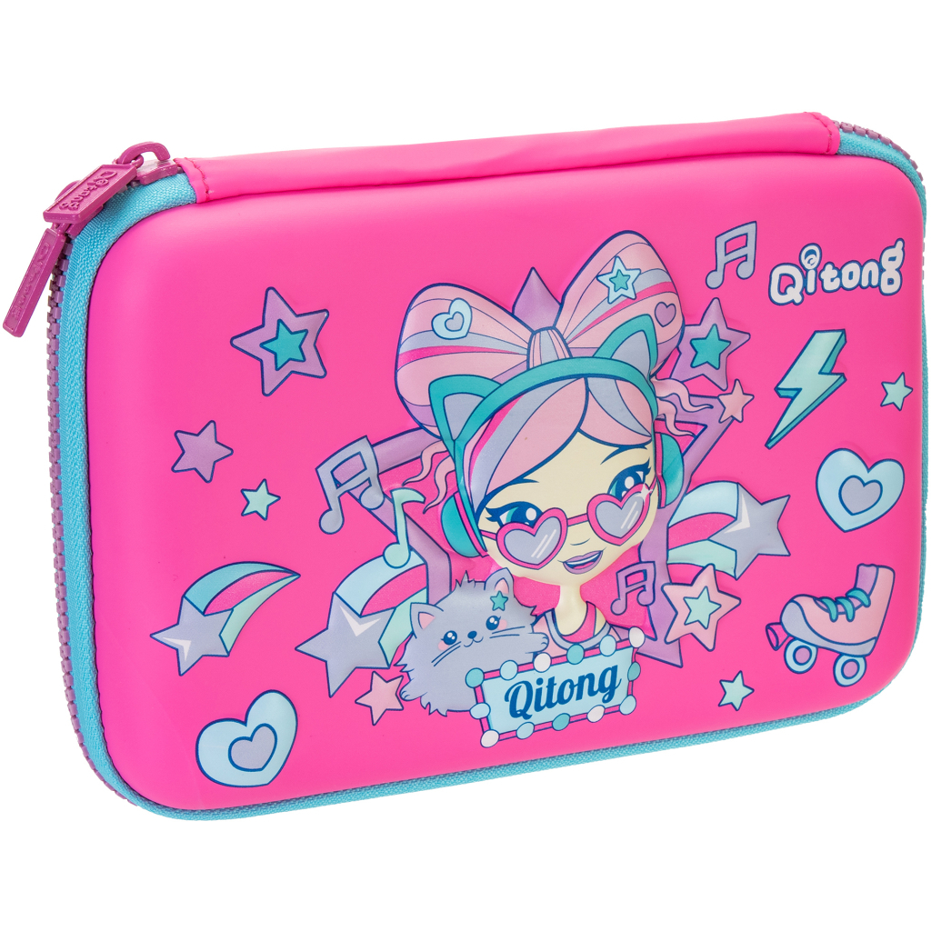 Пенал Cool For School 1 відділення з органайзером фуксія (QT-5630-Rosered) - зображення 1