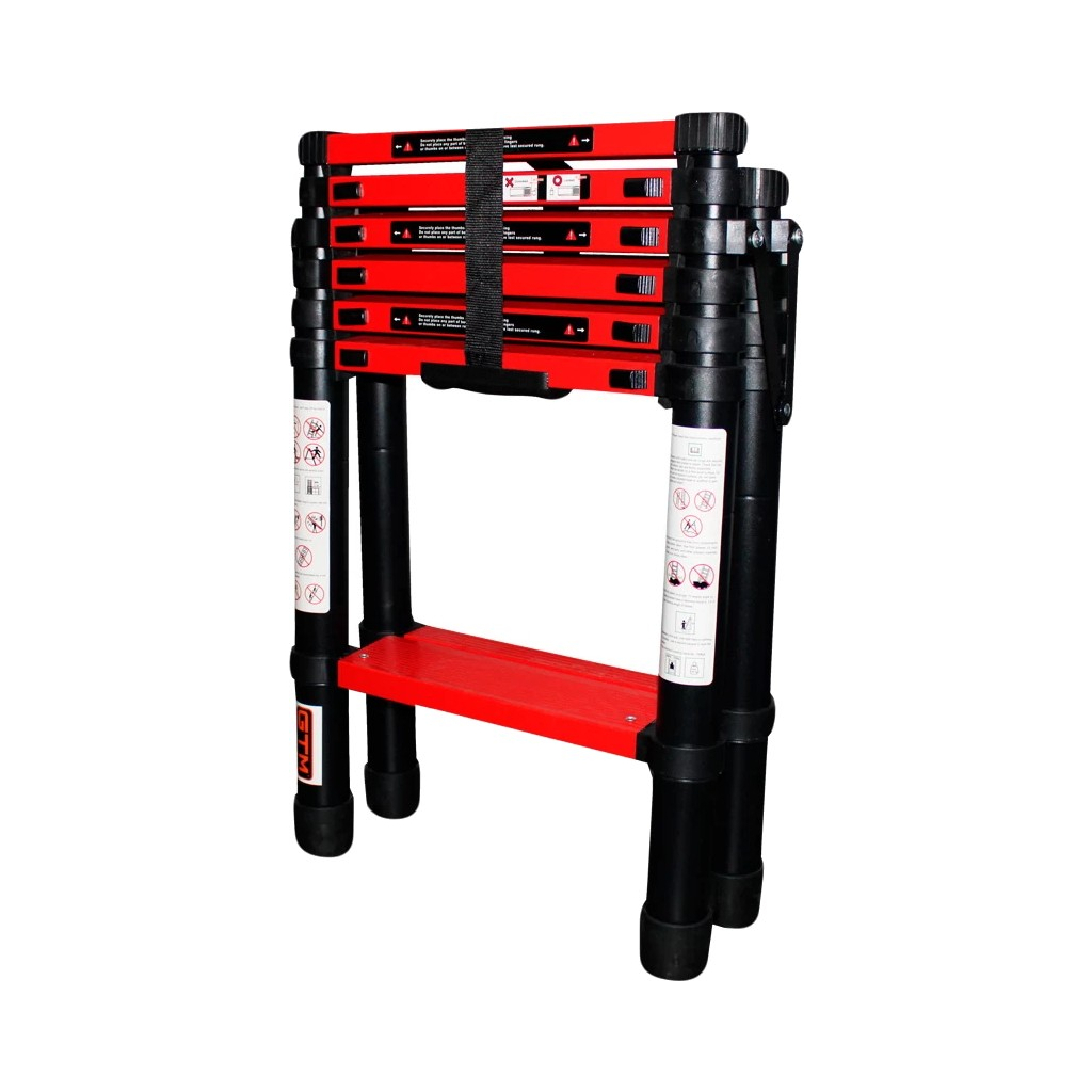 Драбина GTM cтрем'янка телескопічна 5сх., 1,7м (KME5056B) - изображение 2