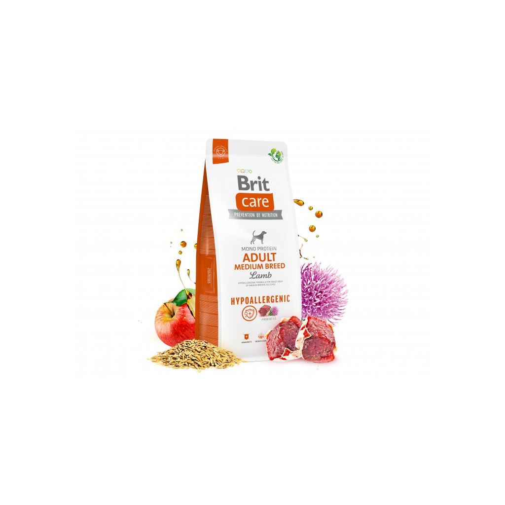 Сухий корм для собак Brit Care Dog Hypoallergenic Adult Medium Breed гіпоалергенний з ягням 3 кг (8595602559022) - зображення 2