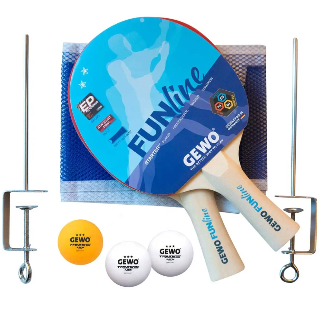 Комплект для настільного тенісу Gewo Free Time 2 Bats 3 Balls + сітка (96970000) (931305) - зображення 1