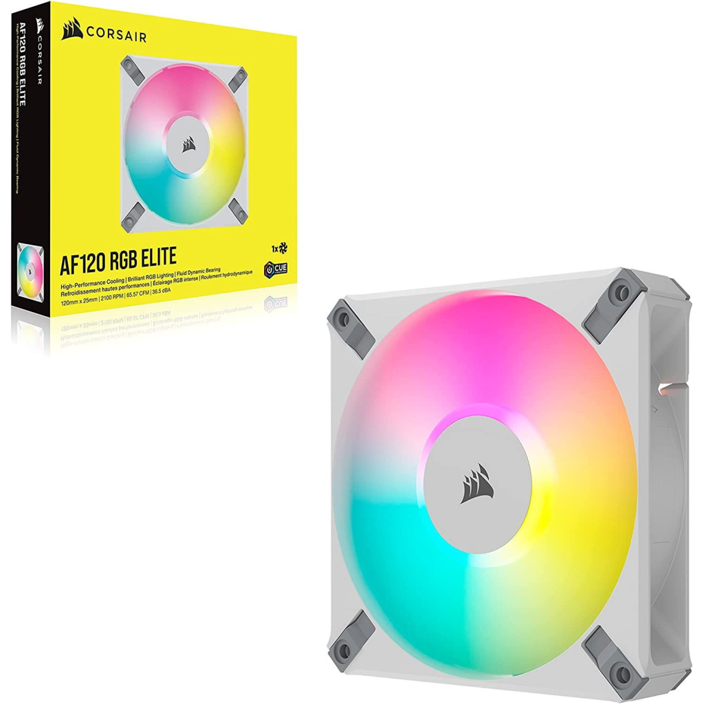 Кулер до корпусу Corsair AF120 RGB Elite White (CO-9050157-WW) - зображення 2