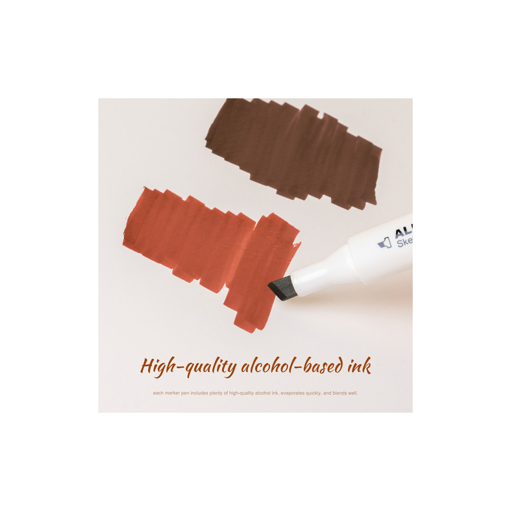 Художній маркер Arrtx Спиртові Alp ASM-02YL 40 кольорів Жовтий тон шкіри шкіри (LC302185) - picture 2