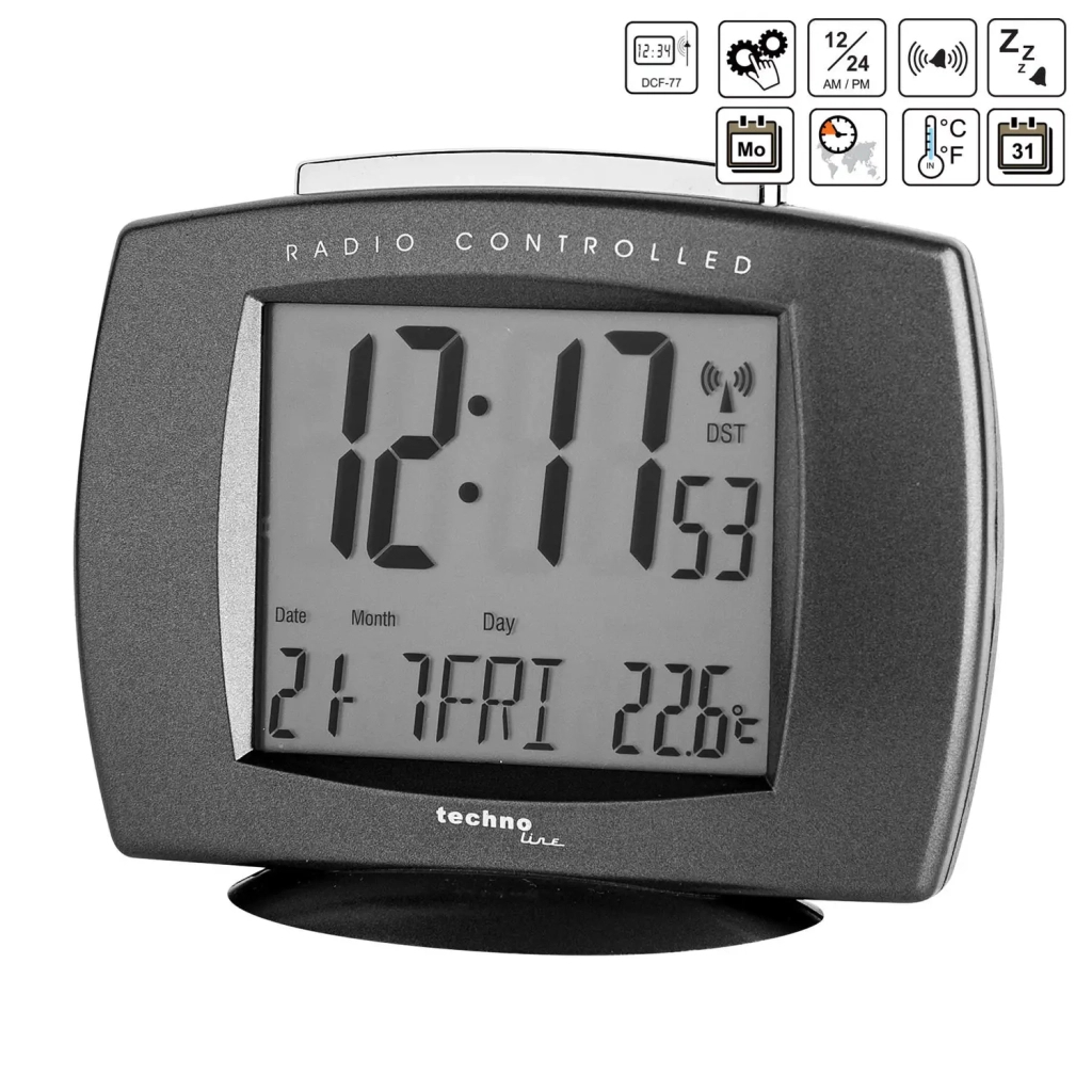 Настільний годинник Technoline WT189 Anthracite (WT189 anthrazit) (DAS301807) - зображення 4