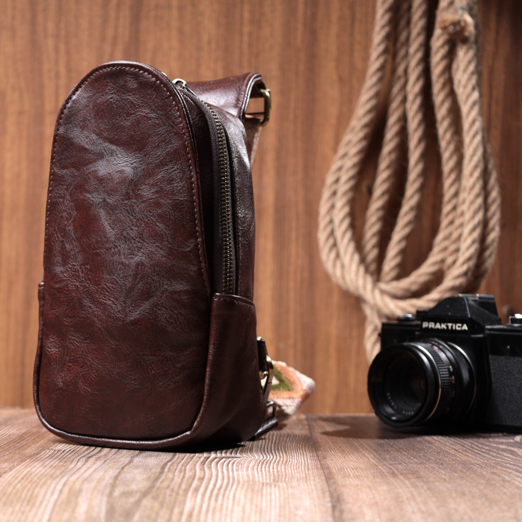 Сумка Vintage З екошкіри Коричнева (22794) - зображення 9