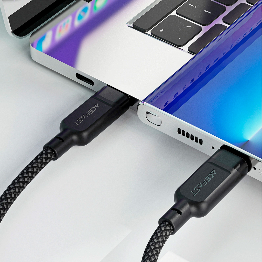 Дата кабель USB-C to 2xUSB-C 0.8m 100W Acefast (6974316280149) - зображення 8