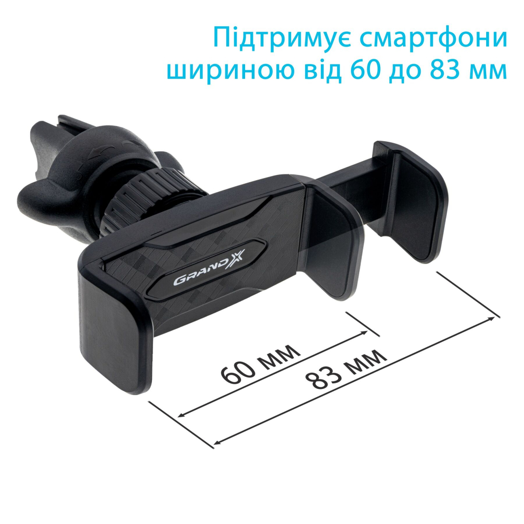 Універсальний автотримач Grand-X Mounting on the Deflector (MT-08) - зображення 4