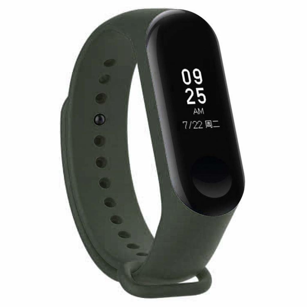 Ремінець до фітнес браслета BeCover Silicone для Xiaomi Mi Band 3/4 Khaki (704649) - зображення 1